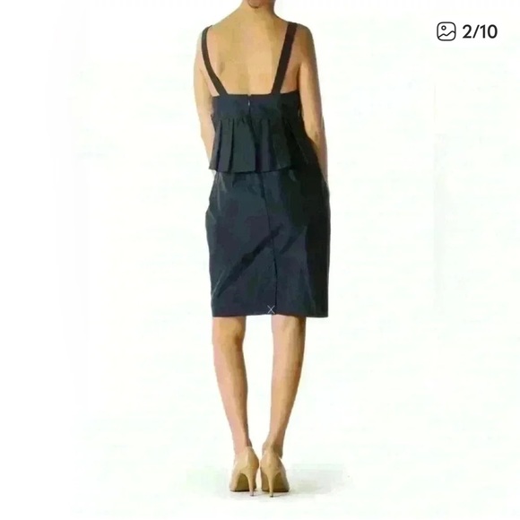 J. Crew Classic Cotton Silk Faille Summer Peplum Dress - Picture 3 of 8